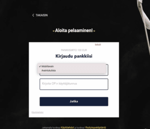 Täytä vaaditut tiedot talletusta varten